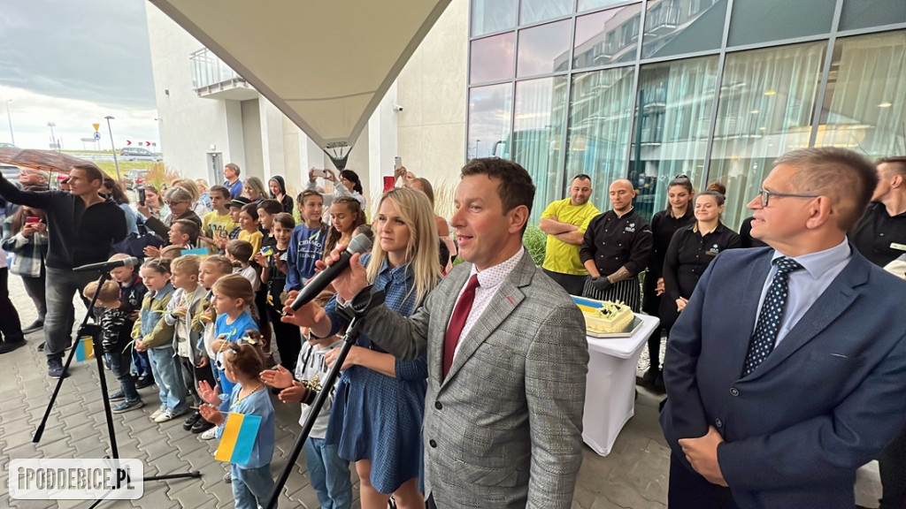 Tak w Uniejowie powitano piłkarzy Dynamo Kijów