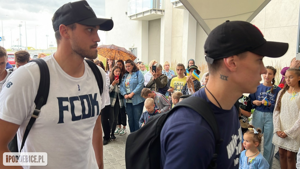 Tak w Uniejowie powitano piłkarzy Dynamo Kijów
