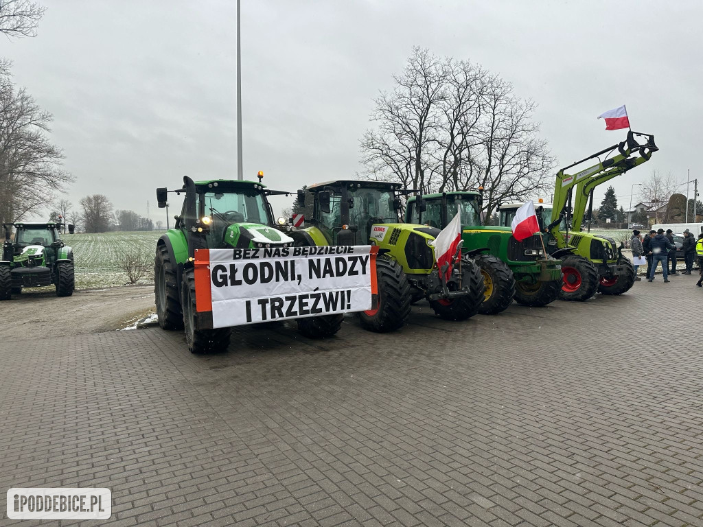 Rolnicy znowu strajkują w Poddębicach
