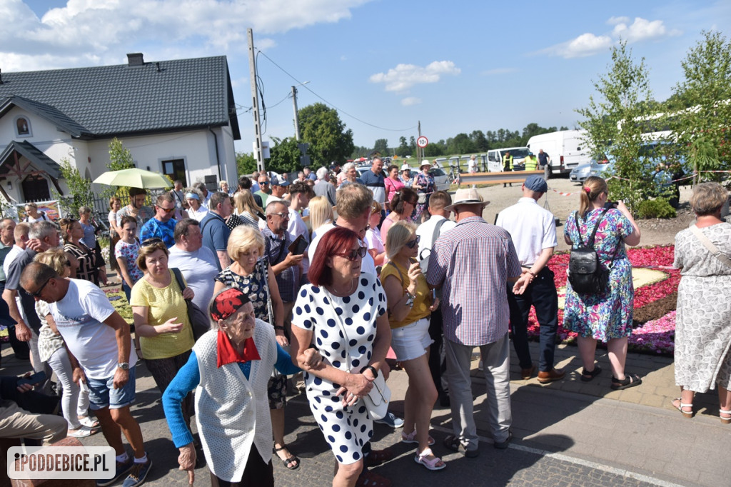 Tak wyglądało Boże Ciało w znanym z kwietnych dywanów Spycimierzu