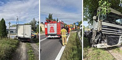 Kolizja trzech pojazdów w Uniejowie-10570
