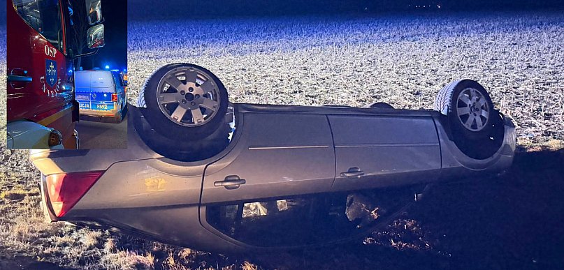 Dachowanie w Woli Przedmiejskiej. Dwie osoby trafiły do szpitala