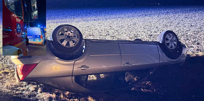 Dachowanie w Woli Przedmiejskiej. Dwie osoby trafiły do szpitala