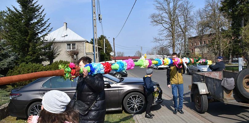 Osiem metrów tradycji. Olbrzymie palmy wielkanocne powstają w powiecie poddębickim
